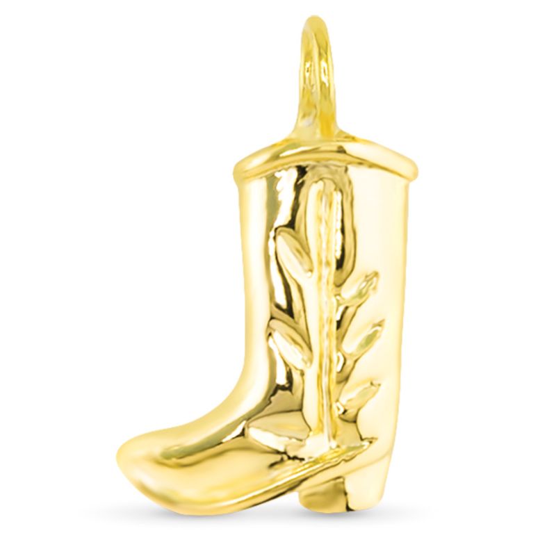 Cowboy Boot Charm Gold